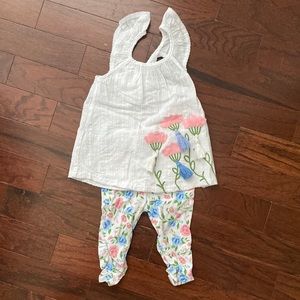 Mudpie Easter/Floral Tunic & Capri Set